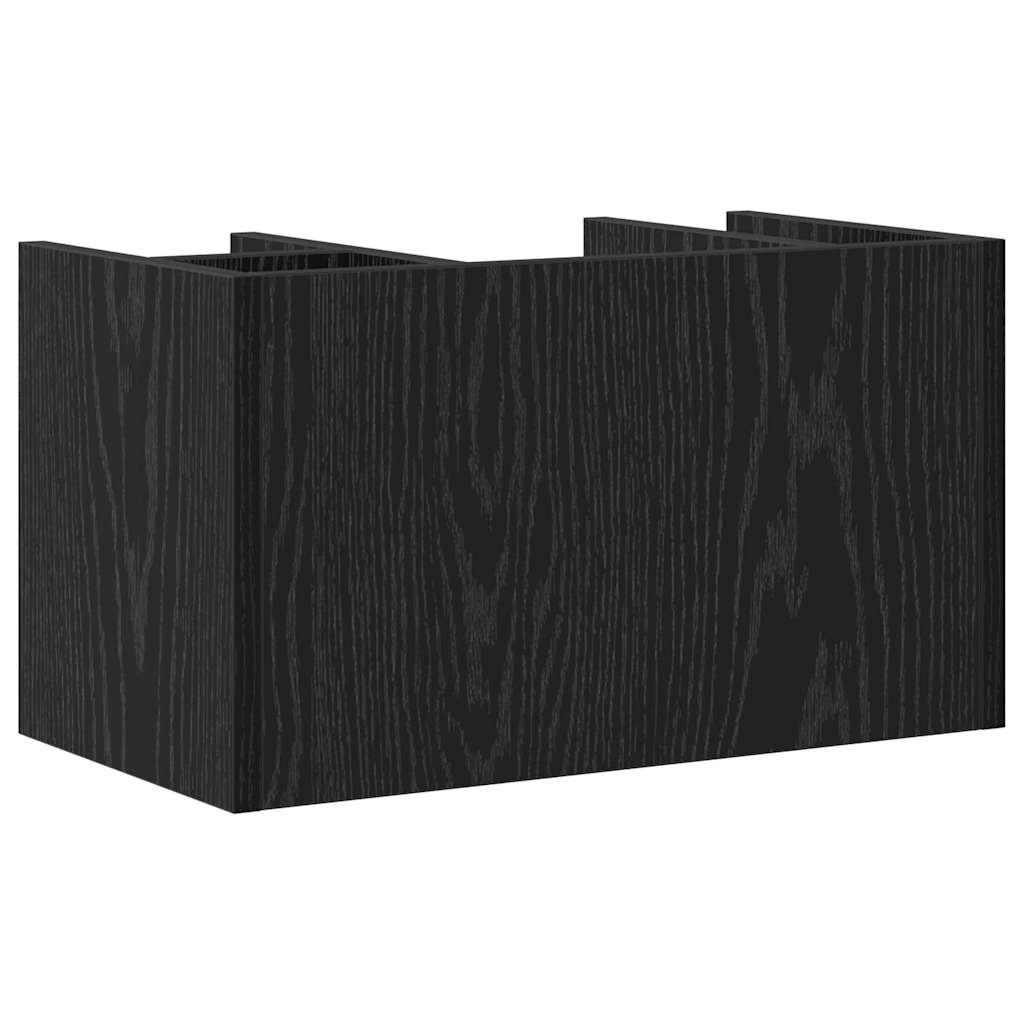 Schreibtisch Organizer Schwarz Eichen-Optik 44,5 x 24 x 25 cm