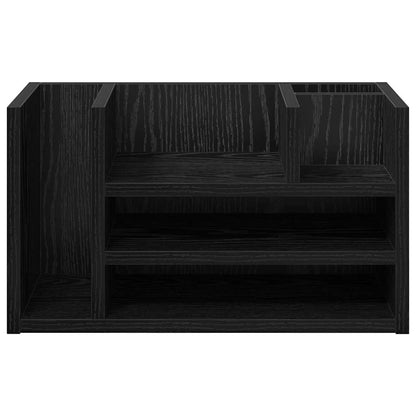 Schreibtisch Organizer Schwarz Eichen-Optik 44,5 x 24 x 25 cm
