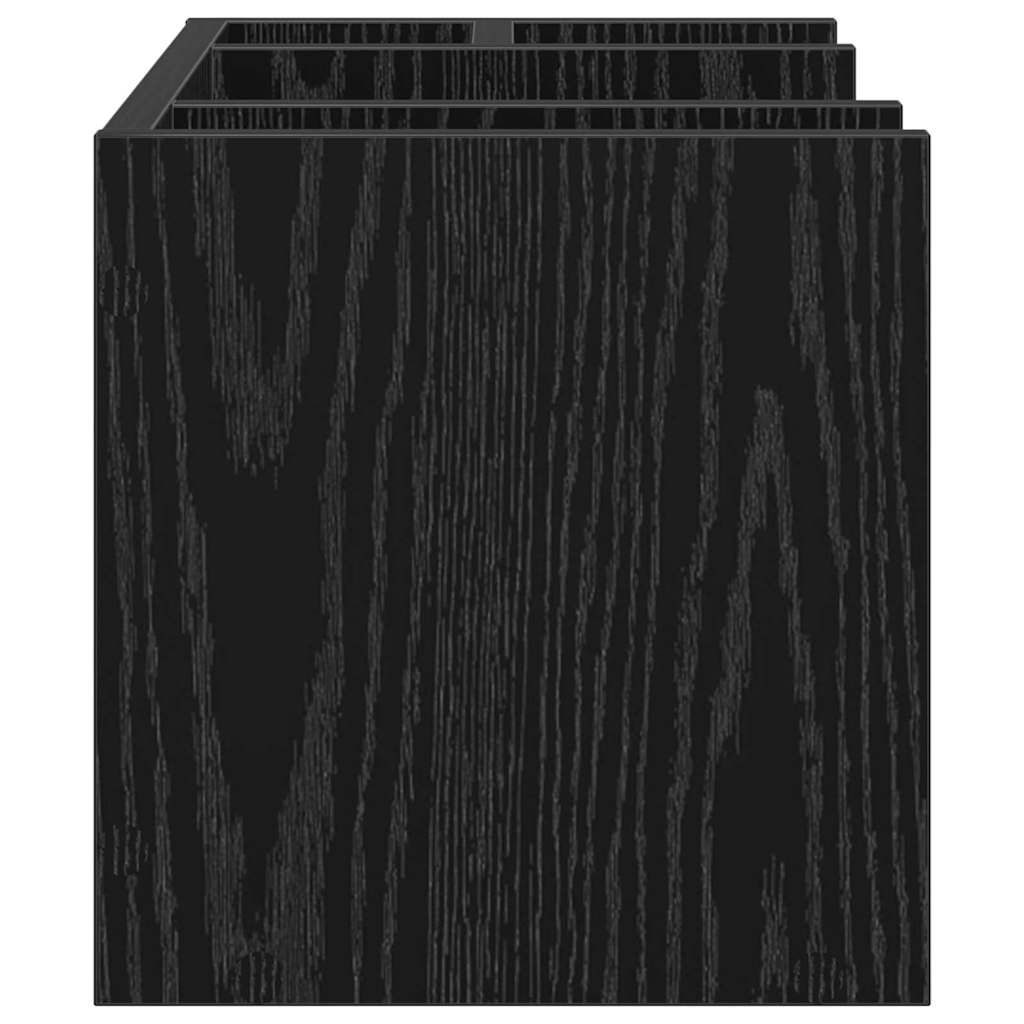 Schreibtisch Organizer Schwarz Eichen-Optik 44,5 x 24 x 25 cm