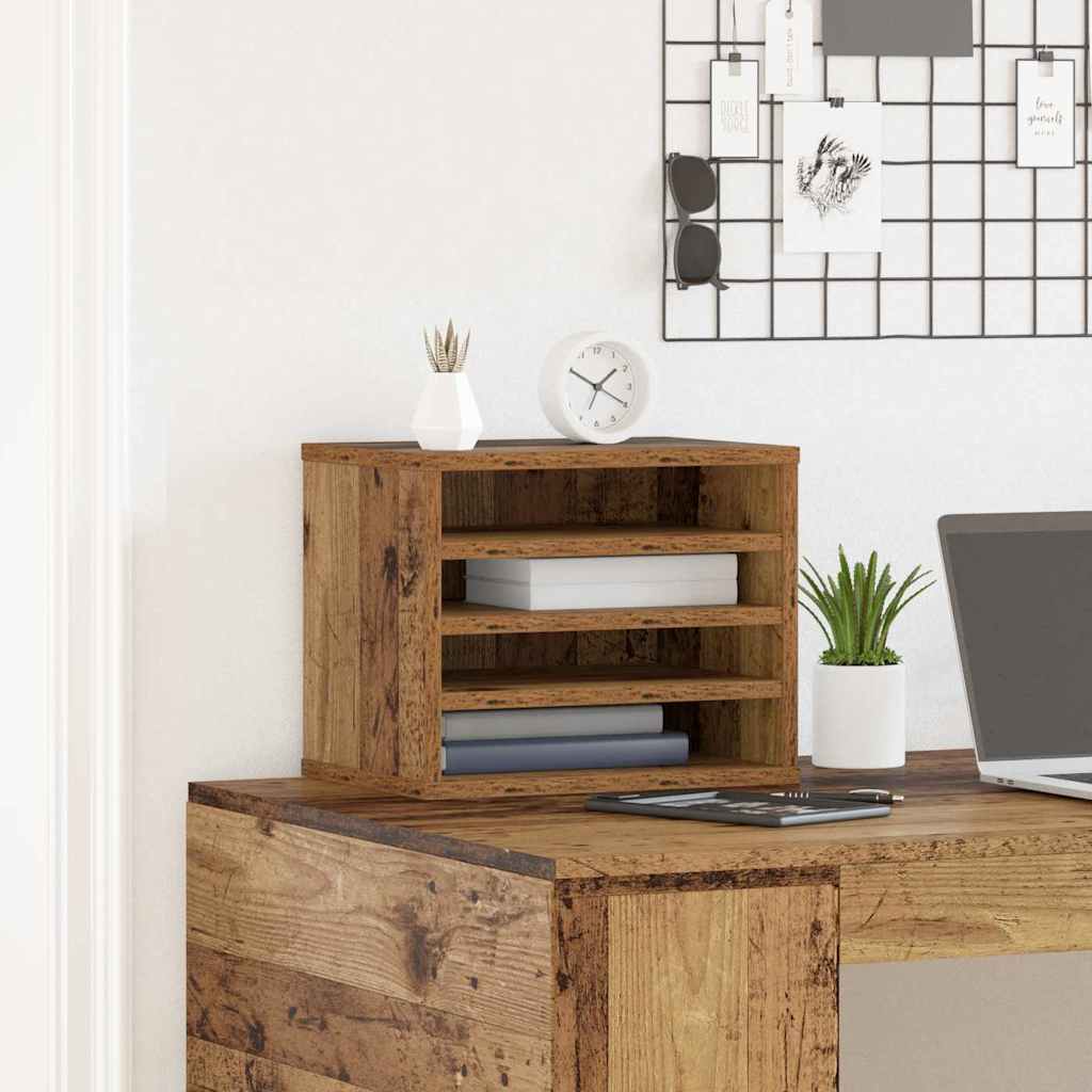 Schreibtisch Organizer Altholz 36 x 26 x 29,5 cm Holzwerkstoff