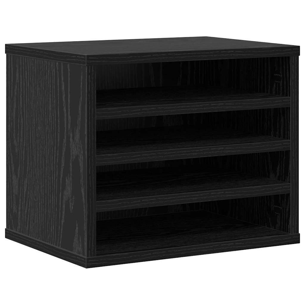 Schreibtisch Organizer Schwarz Eichen-Optik 36 x 26 x 29,5 cm