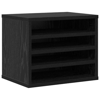 Schreibtisch Organizer Schwarz Eichen-Optik 36 x 26 x 29,5 cm