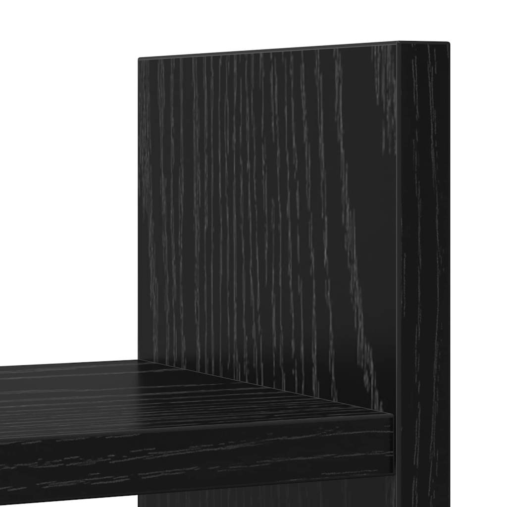Schreibtisch Organizer Schwarz Eichen-Optik Holzwerkstoff
