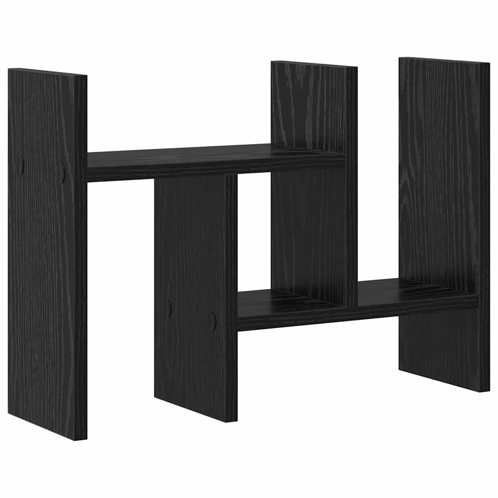 Schreibtisch Organizer Schwarz Eichen-Optik Holzwerkstoff