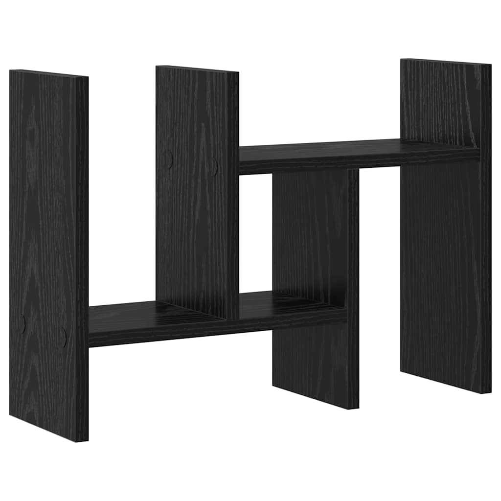 Schreibtisch Organizer Schwarz Eichen-Optik Holzwerkstoff
