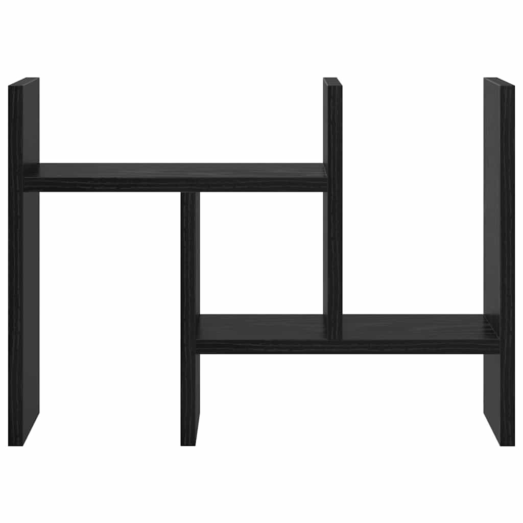 Schreibtisch Organizer Schwarz Eichen-Optik Holzwerkstoff