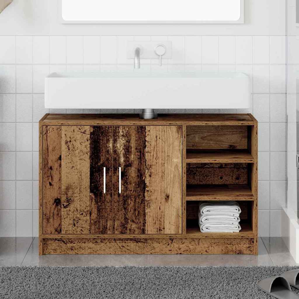 Badezimmerschrank Altholz 90 x 29 x 55 cm Holzwerkstoff