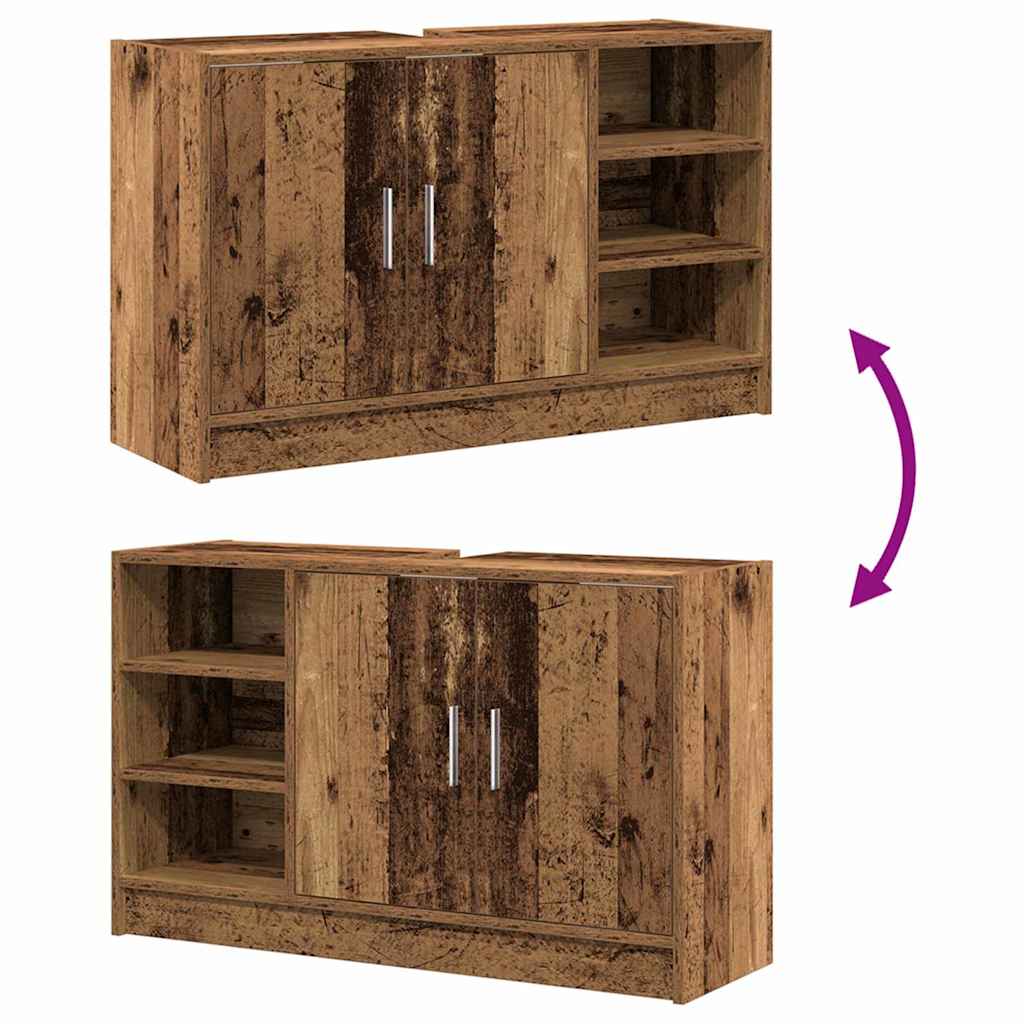 Badezimmerschrank Altholz 90 x 29 x 55 cm Holzwerkstoff