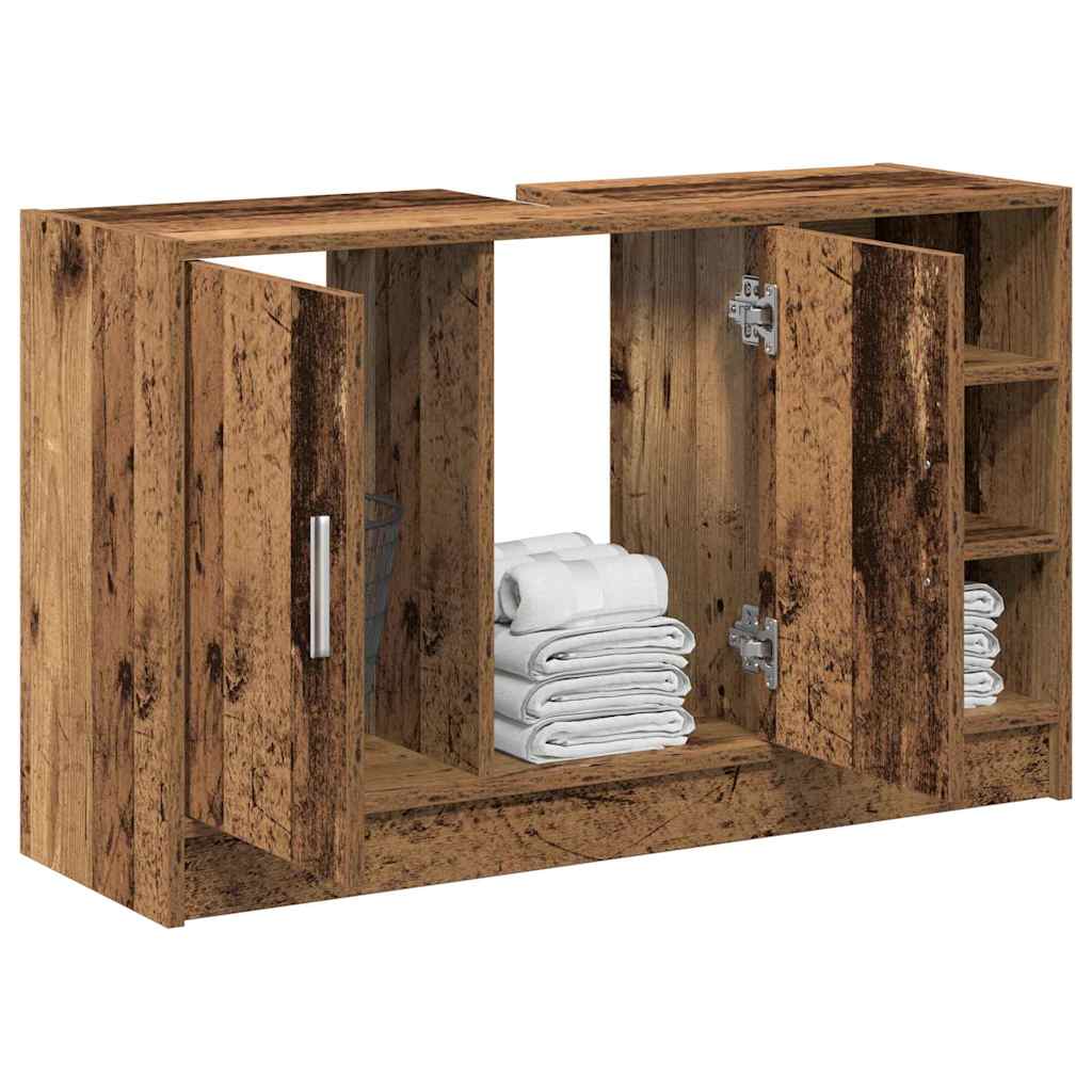 Badezimmerschrank Altholz 90 x 29 x 55 cm Holzwerkstoff
