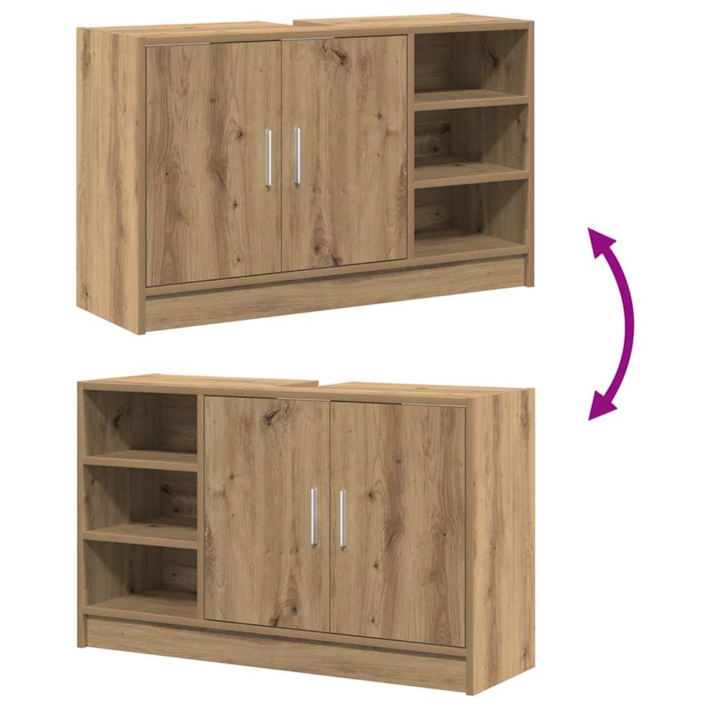 Badezimmerschrank Artisan-Eiche 90 x 29 x 55 cm Holzwerkstoff