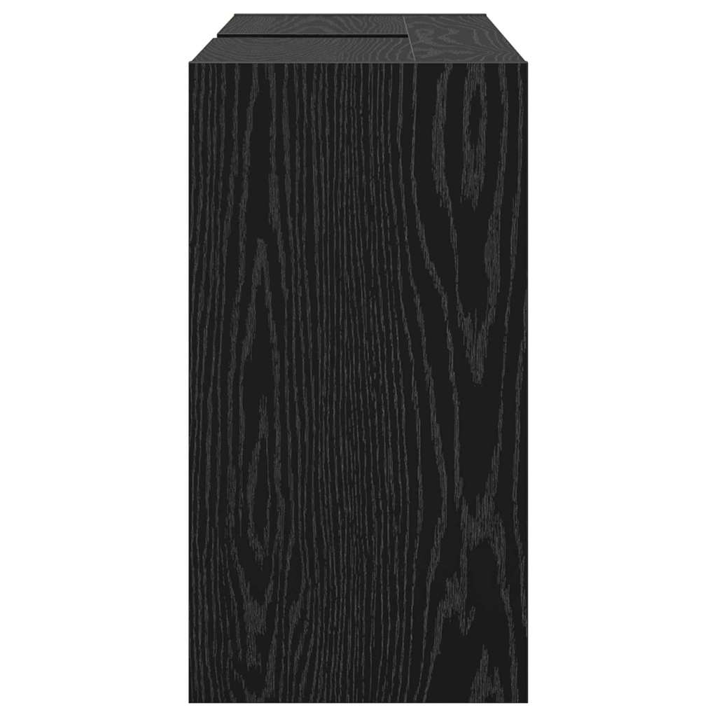 Badezimmerschrank Schwarz Eichen-Optik 90 x 29 x 55 cm