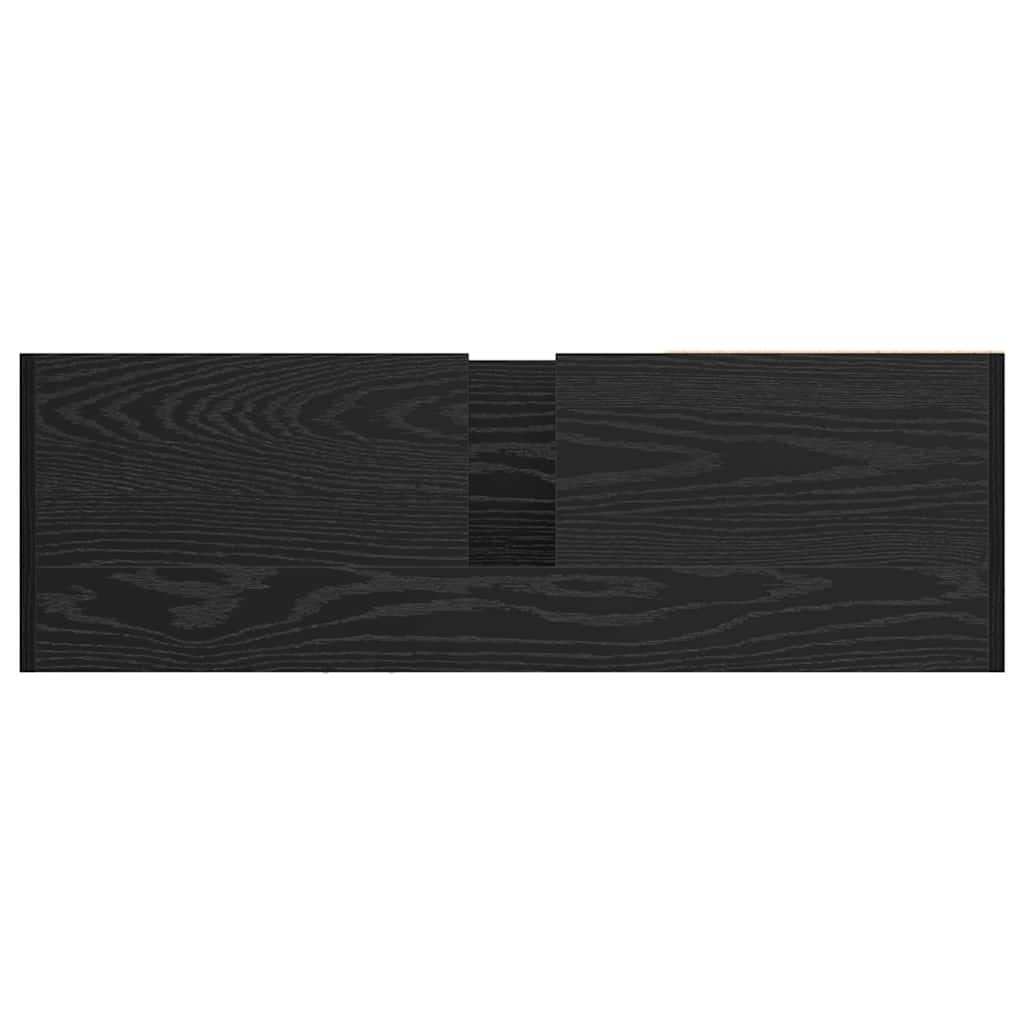 Badezimmerschrank Schwarz Eichen-Optik 90 x 29 x 55 cm