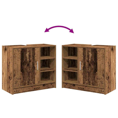 Badezimmerschrank Altholz 63 x 29 x 55 cm Holzwerkstoff