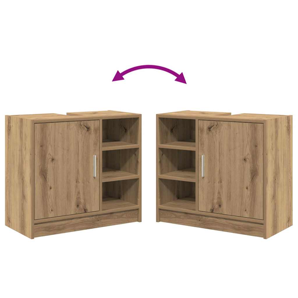Badezimmerschrank Artisan-Eiche 63 x 29 x 55 cm Holzwerkstoff