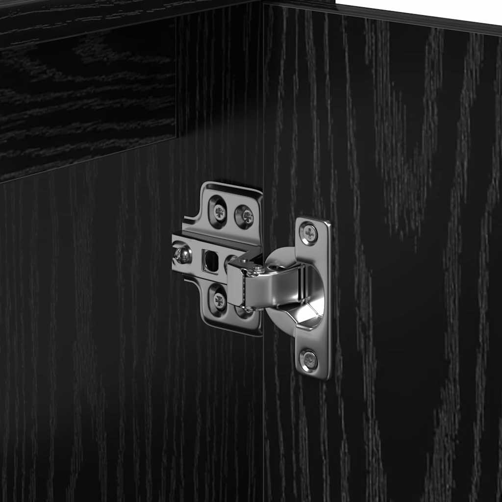 Badezimmerschrank Schwarz Eichen-Optik 63 x 29 x 55 cm