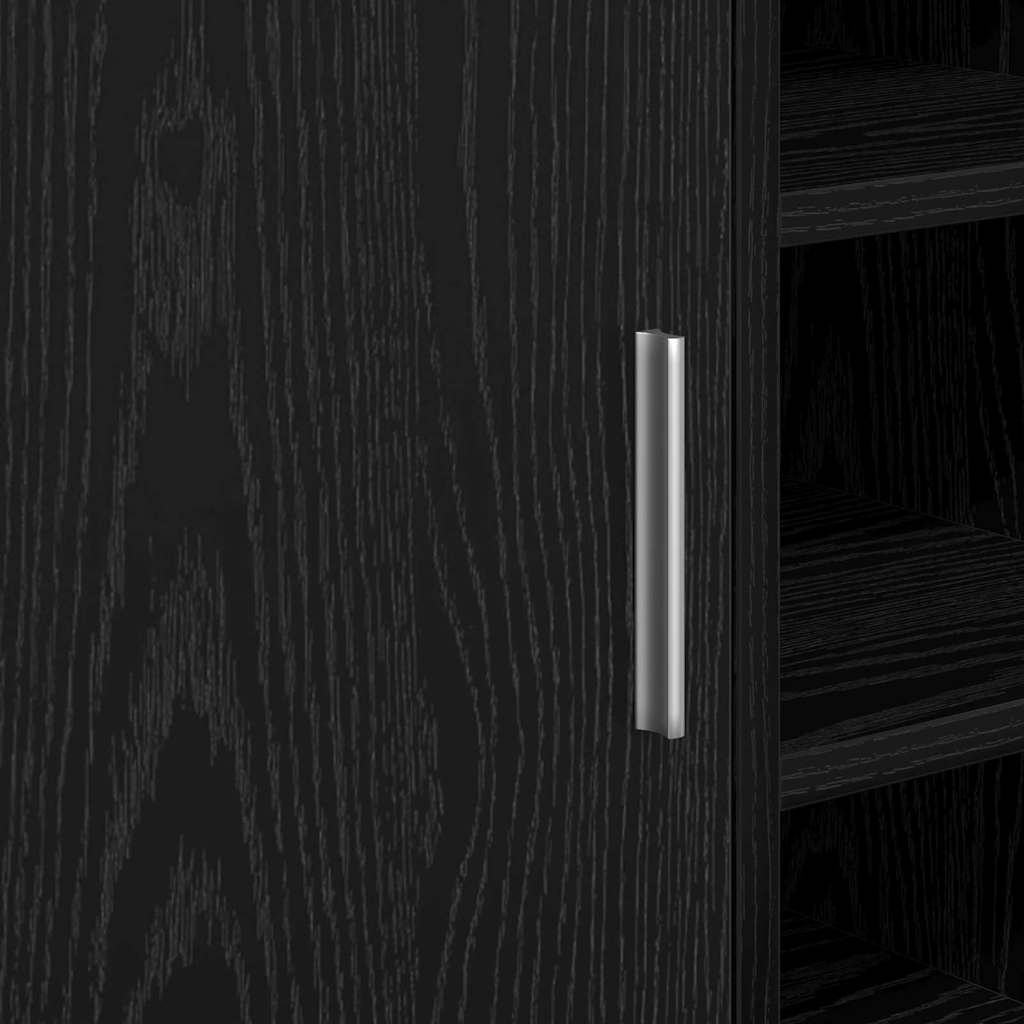 Badezimmerschrank Schwarz Eichen-Optik 63 x 29 x 55 cm