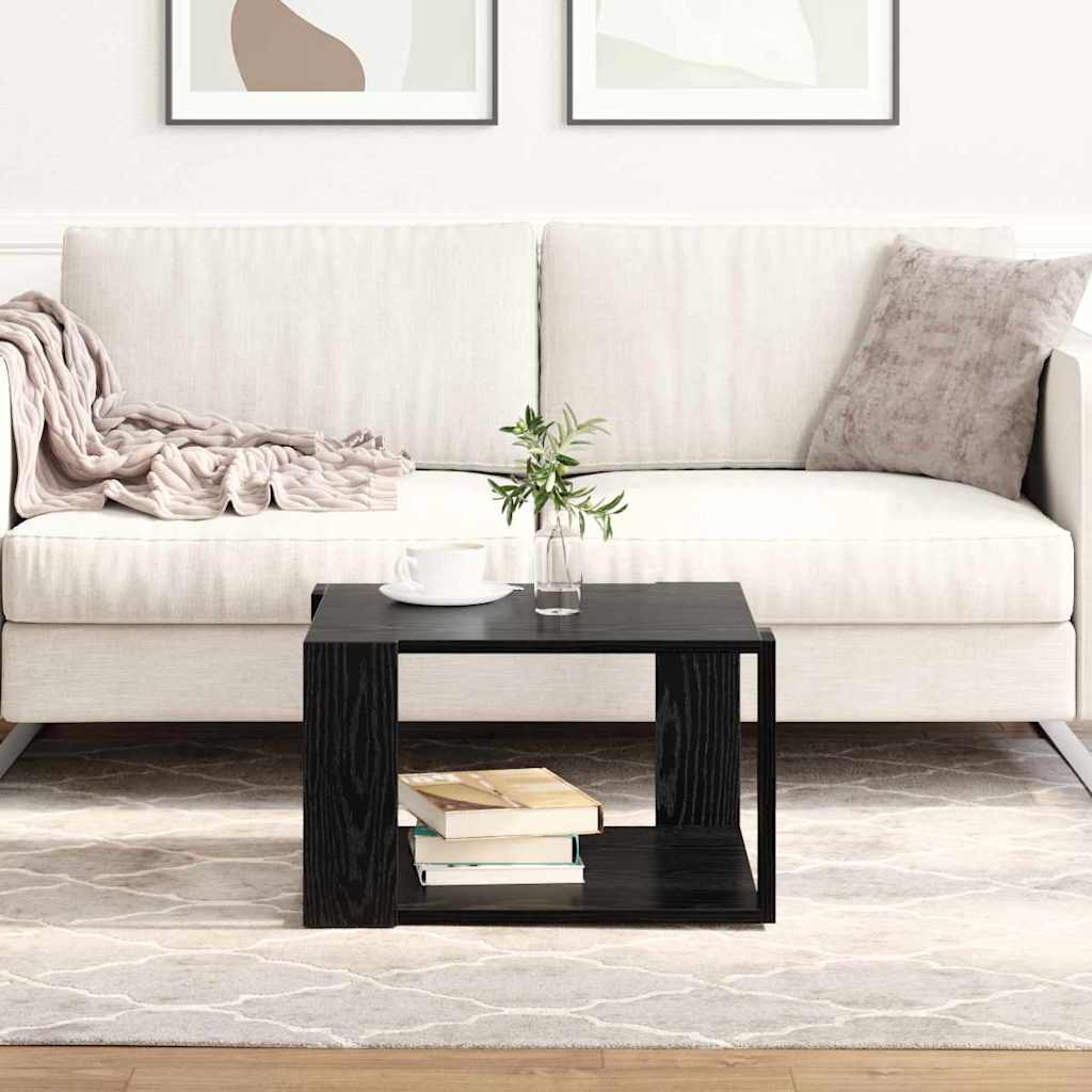 Couchtisch Schwarz Eichen-Optik 51,5 x 51,5 x 30 cm