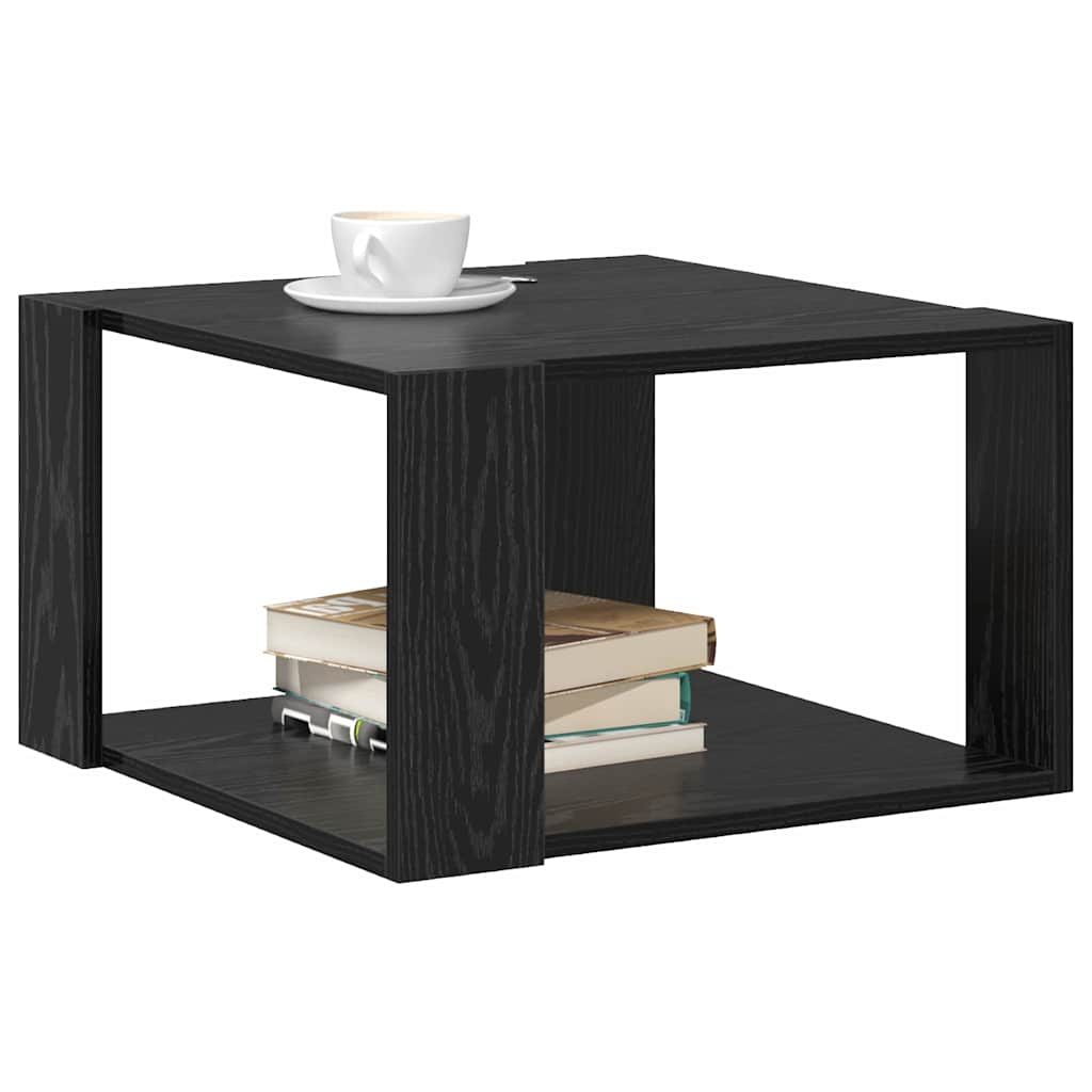 Couchtisch Schwarz Eichen-Optik 51.5 x 51.5 x 30 cm