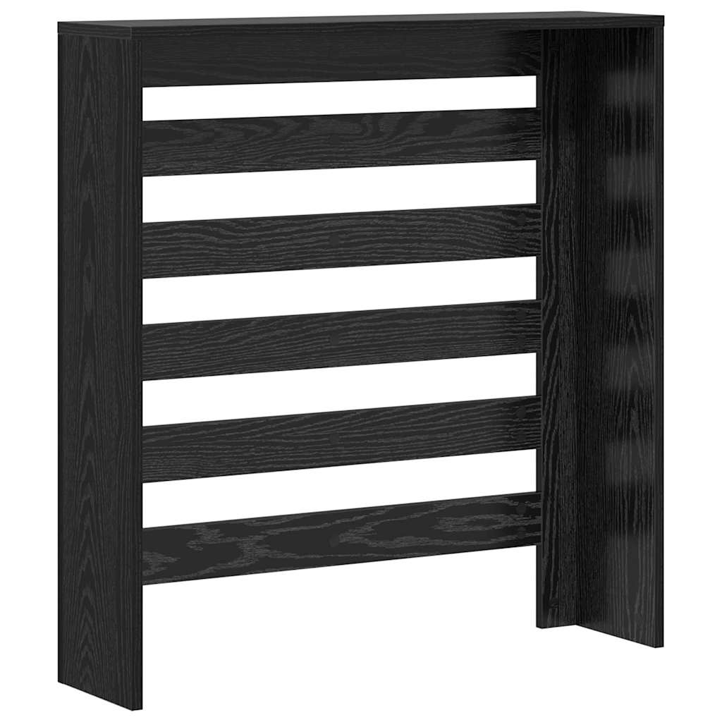 Heizkörperabdeckung Schwarz Eichen-Optik 78 x 20 x 82 cm
