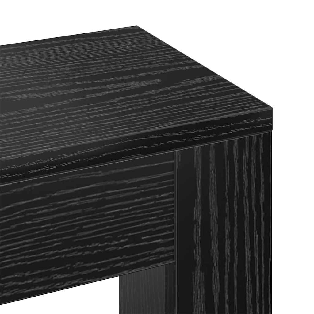 Heizkörperabdeckung Schwarz Eichen-Optik 104 x 20 x 82 cm
