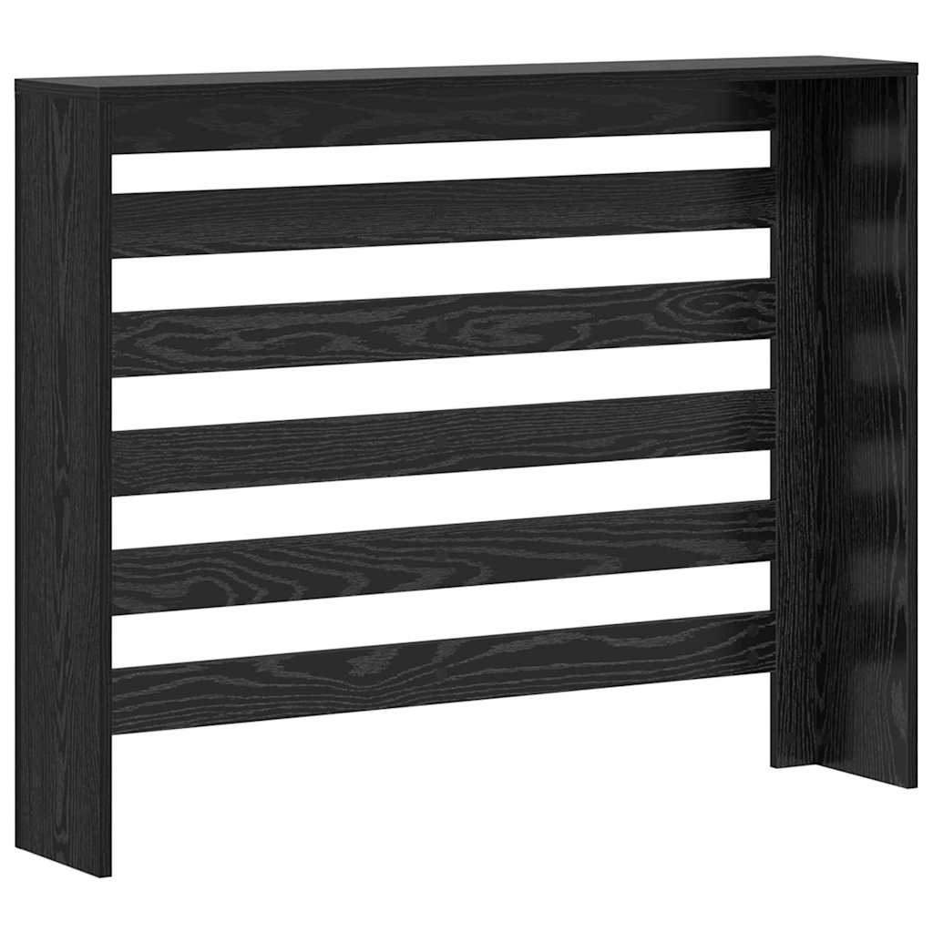 Heizkörperabdeckung Schwarz Eichen-Optik 104 x 20 x 82 cm