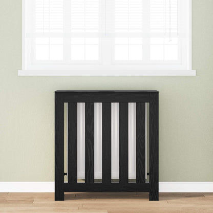Heizkörperabdeckung Schwarz Eichen-Optik 78 x 20 x 82 cm