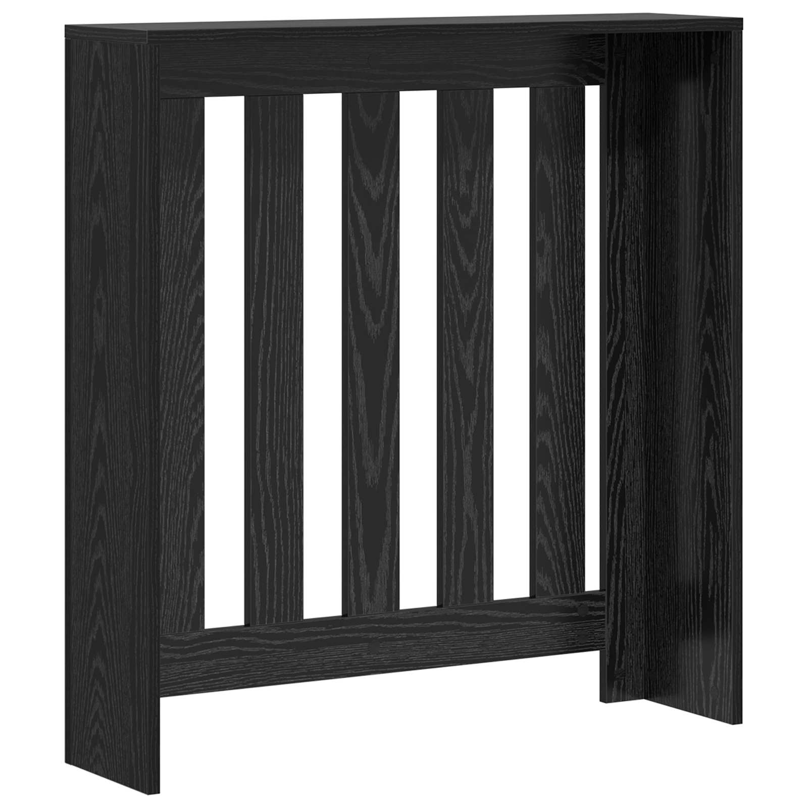Heizkörperabdeckung Schwarz Eichen-Optik 78 x 20 x 82 cm