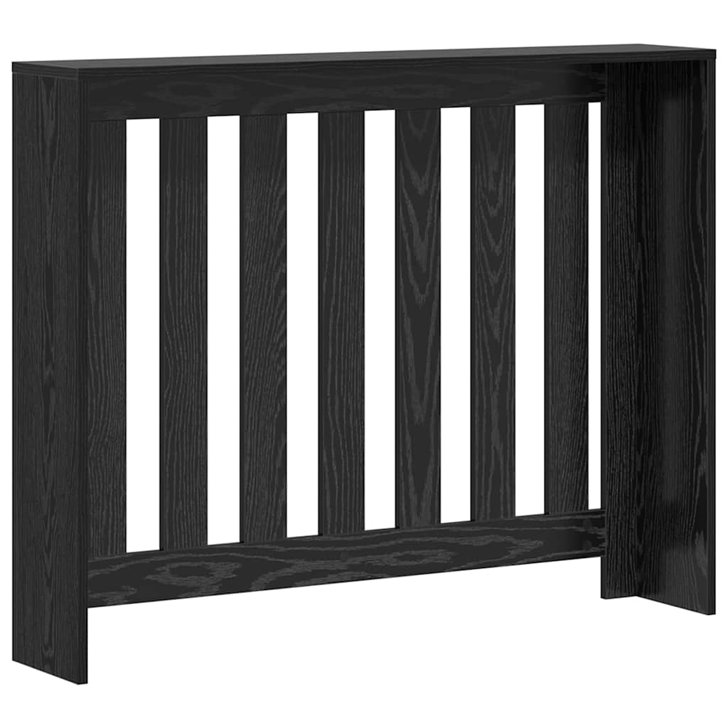 Heizkörperabdeckung Schwarz Eichen-Optik 104 x 20 x 82 cm