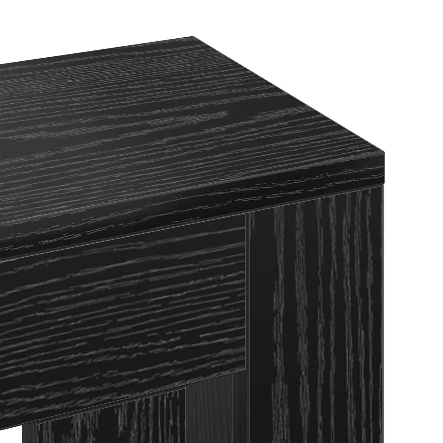 Heizkörperabdeckung Schwarz Eichen-Optik 205 x 21,5 x 83,5 cm