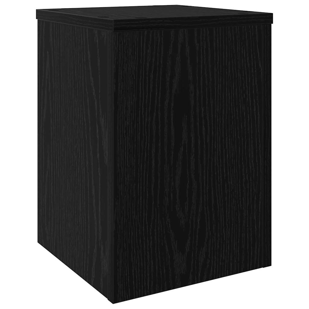 Pflanzenständer 2 Stk. Schwarz Eichen-Optik 25 x 25 x 35 cm