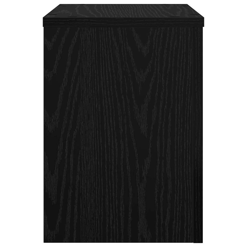 Pflanzenständer 2 Stk. Schwarz Eichen-Optik 25 x 25 x 35 cm