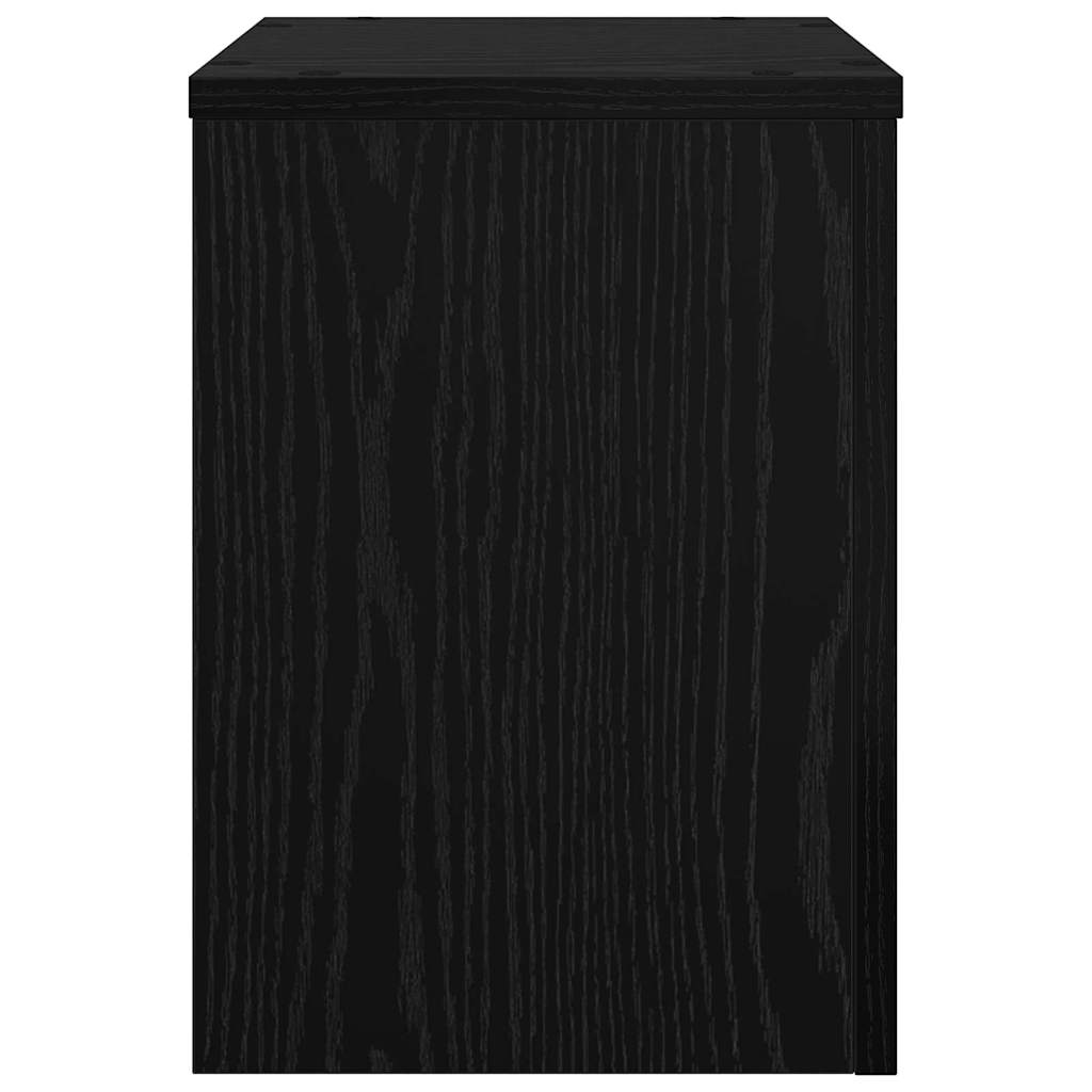 Pflanzenständer 2 Stk. Schwarz Eichen-Optik 25 x 25 x 35 cm