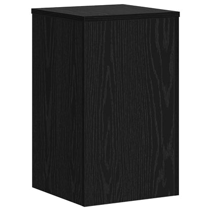 Pflanzenständer 2 Stk. Schwarz Eichen-Optik 30 x 30 x 50 cm