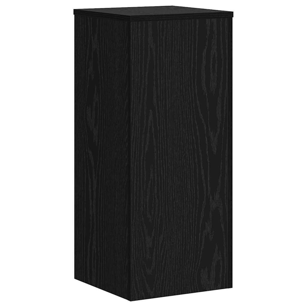 Pflanzenständer 2 Stk. Schwarz Eichen-Optik 30 x 30 x 70 cm