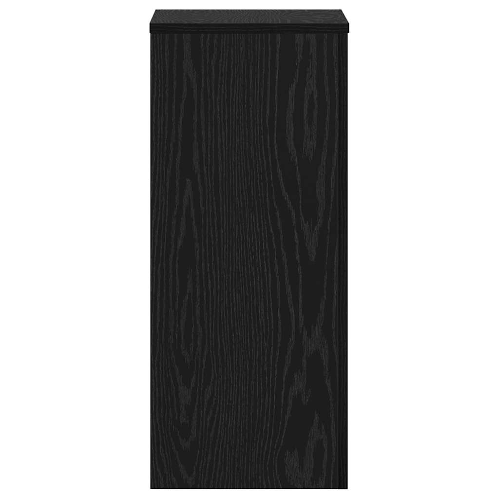 Pflanzenständer 2 Stk. Schwarz Eichen-Optik 30 x 30 x 70 cm