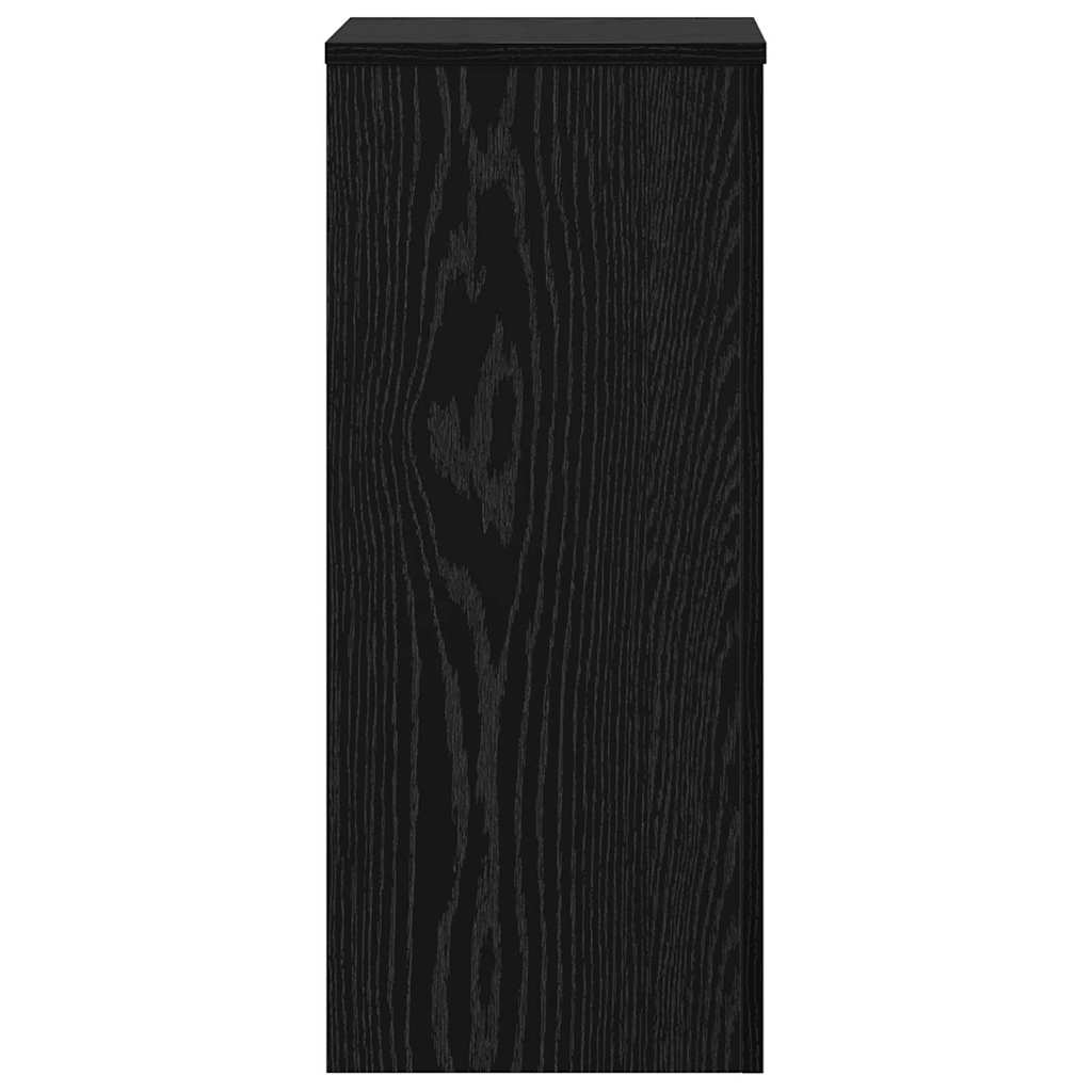 Pflanzenständer 2 Stk. Schwarz Eichen-Optik 30 x 30 x 70 cm