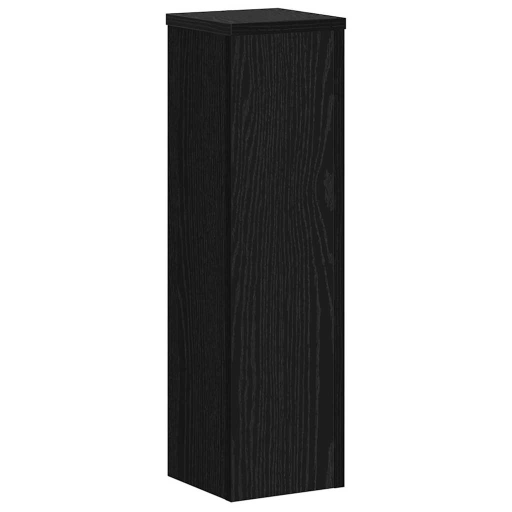 Pflanzenständer 2 Stk. Schwarz Eichen-Optik 17 x 17 x 60 cm