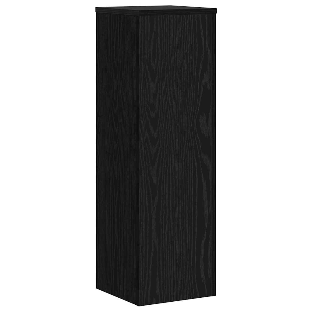 Pflanzenständer 2 Stk. Schwarz Eichen-Optik 25 x 25 x 80 cm