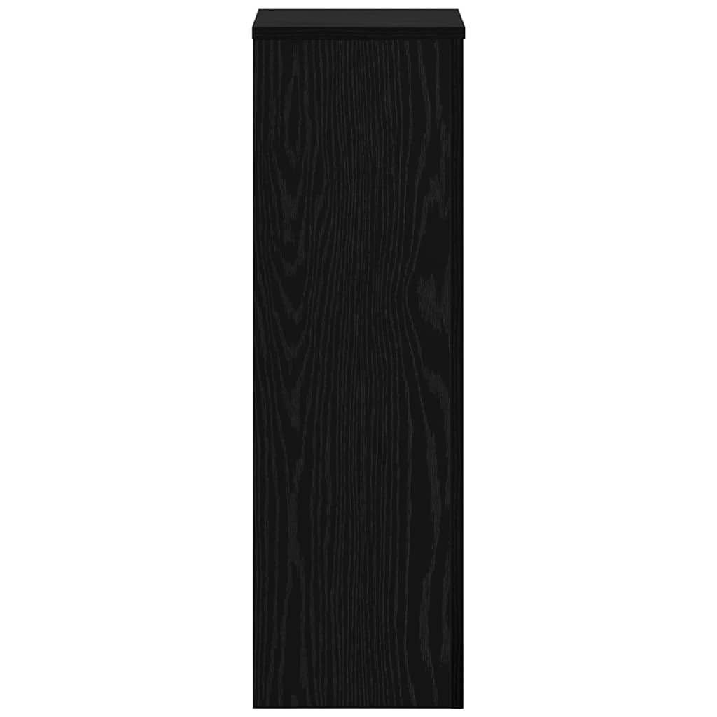 Pflanzenständer 2 Stk. Schwarz Eichen-Optik 25 x 25 x 80 cm