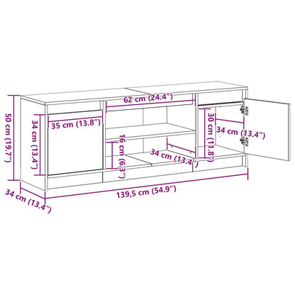TV-Einheiten 139,5 x 34 x 50 cm Braun Holzwerkstoff