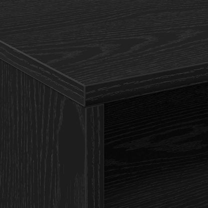 Schrank Schwarz Eichen-Optik 60 x 48 x 74,5 cm Mit Rädern