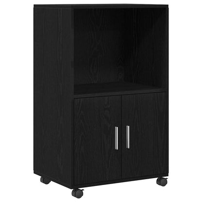 Schrank Schwarz Eichen-Optik 55 x 40 x 82 cm