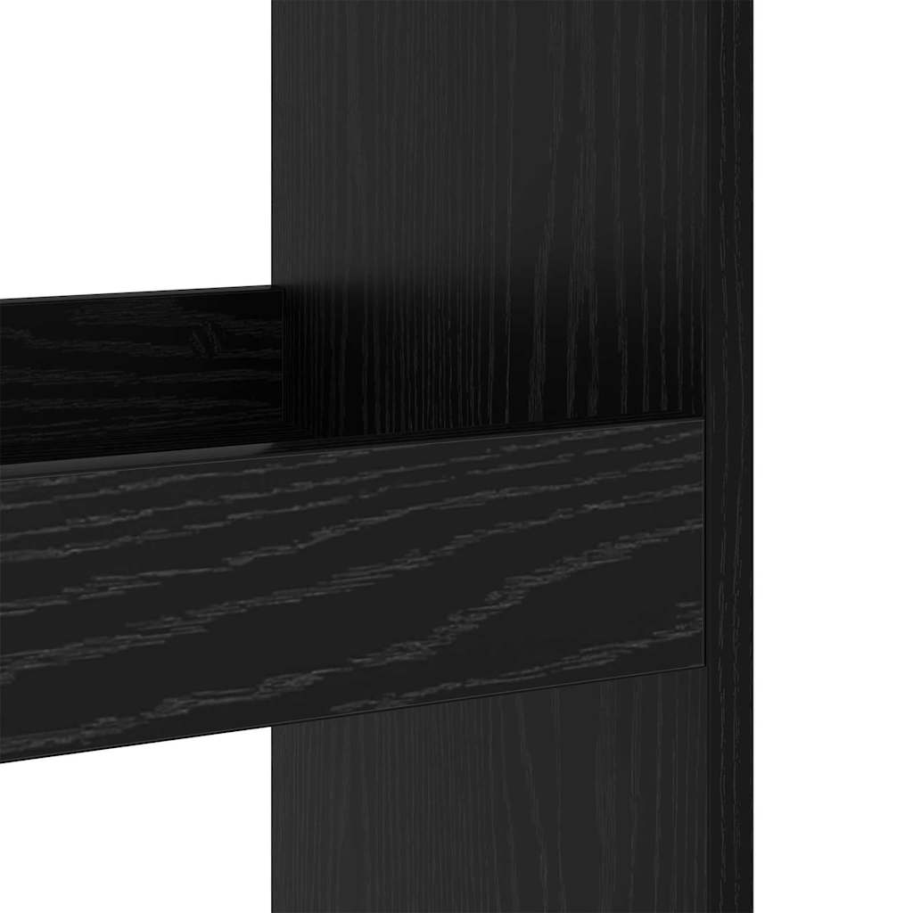 Bartisch 60 x 60 x 100 cm Holzwerkstoff Schwarz Eichen-Optik