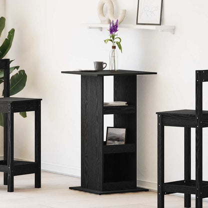 Bartisch 60 x 60 x 100 cm Holzwerkstoff Schwarz Eichen-Optik