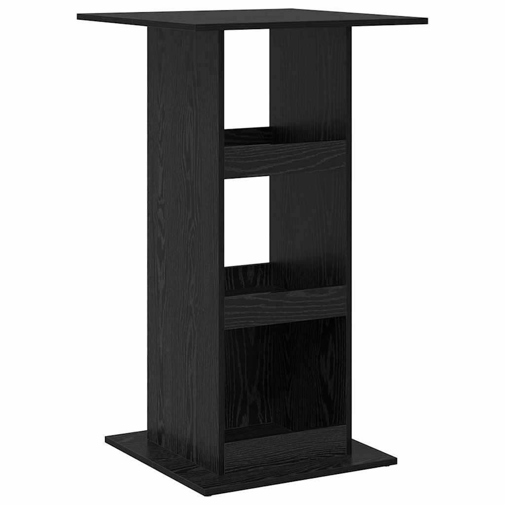 Bartisch 60 x 60 x 100 cm Holzwerkstoff Schwarz Eichen-Optik