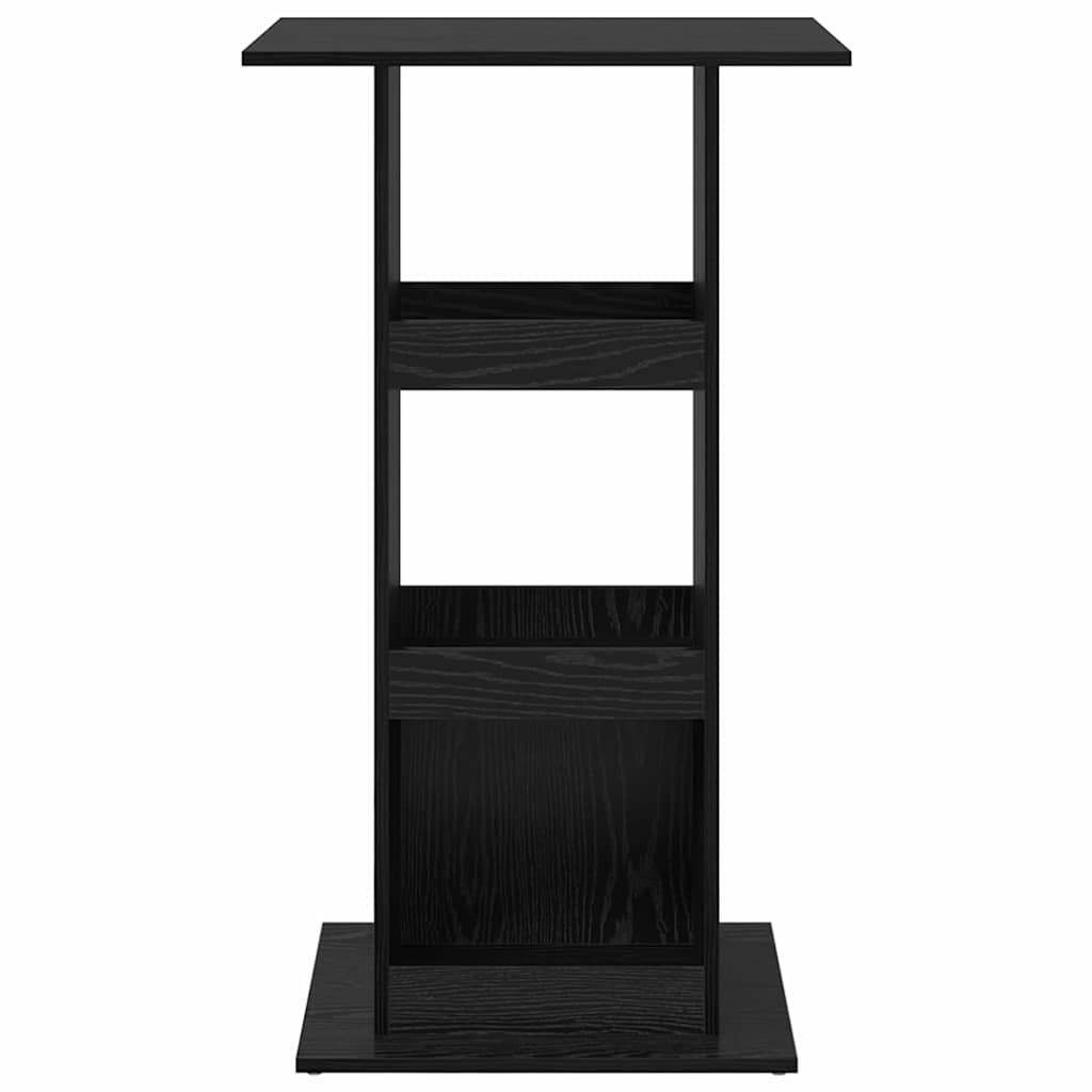 Bartisch 60 x 60 x 100 cm Holzwerkstoff Schwarz Eichen-Optik