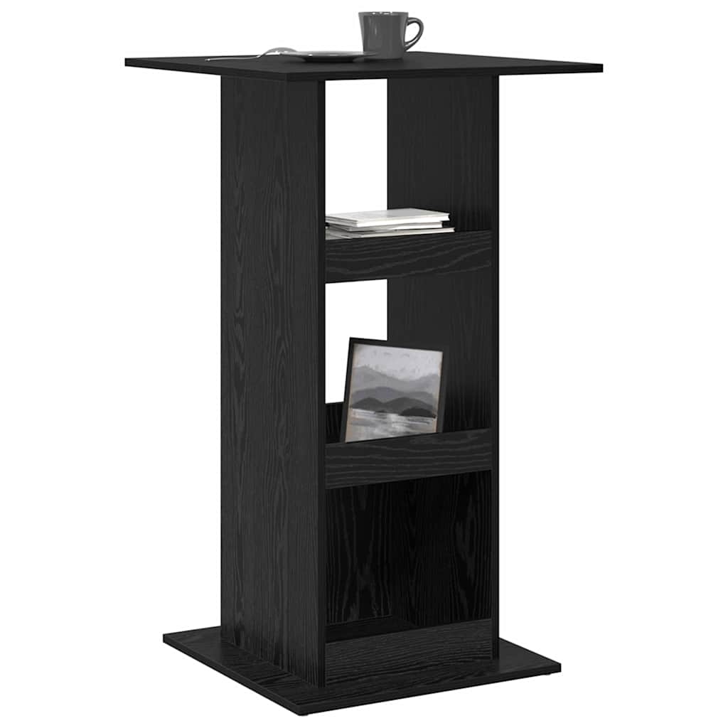 Bartisch 60 x 60 x 100 cm Holzwerkstoff Schwarz Eichen-Optik