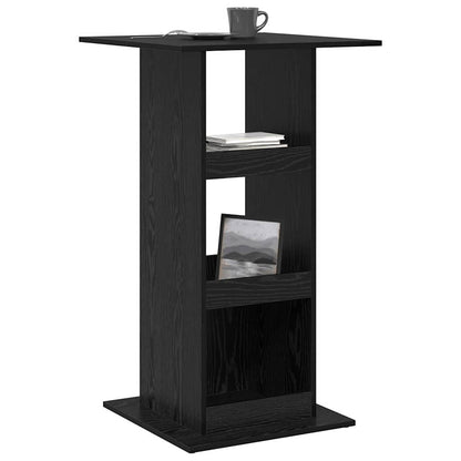 Bartisch 60 x 60 x 100 cm Holzwerkstoff Schwarz Eichen-Optik