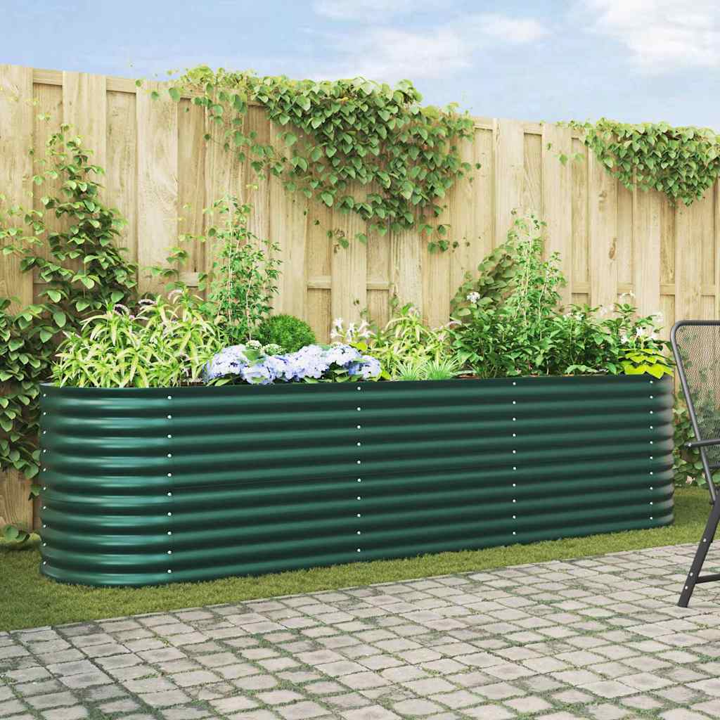 Hochbeet Grün 320 x 80 x 81 cm Stahl