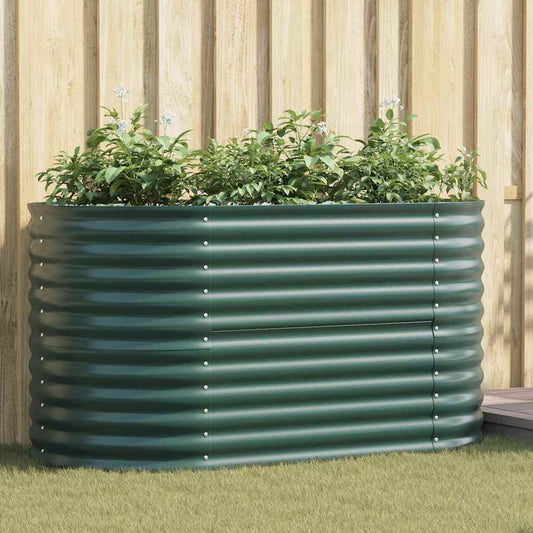 Garten-Hochbeet Grün 160 x 80 x 81 cm Stahl